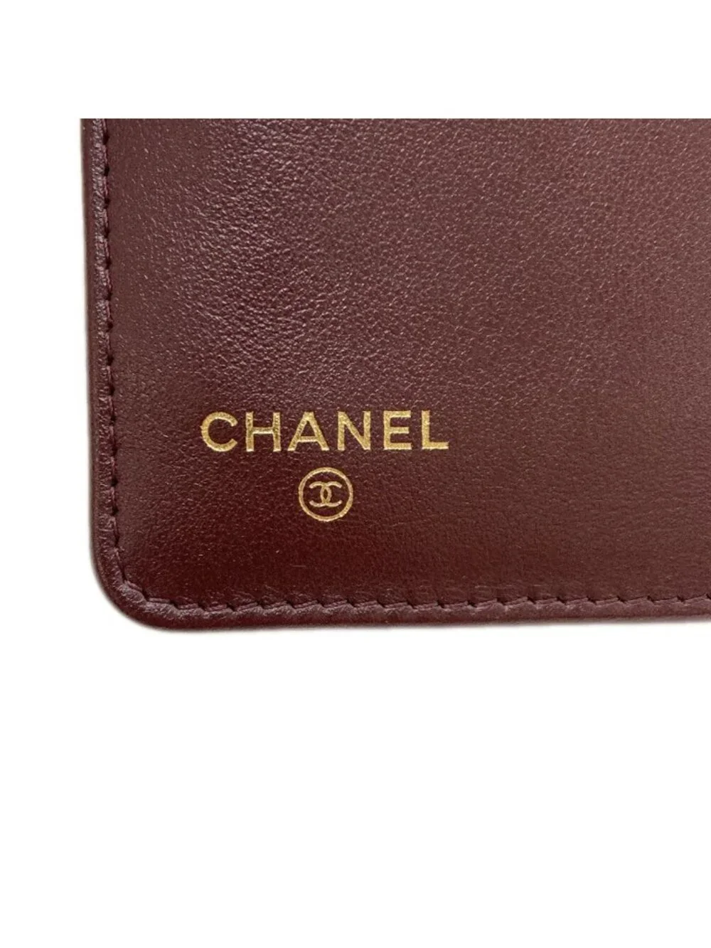 Chanel CC Logo Quilted Gold Wallet Grained Calfskin